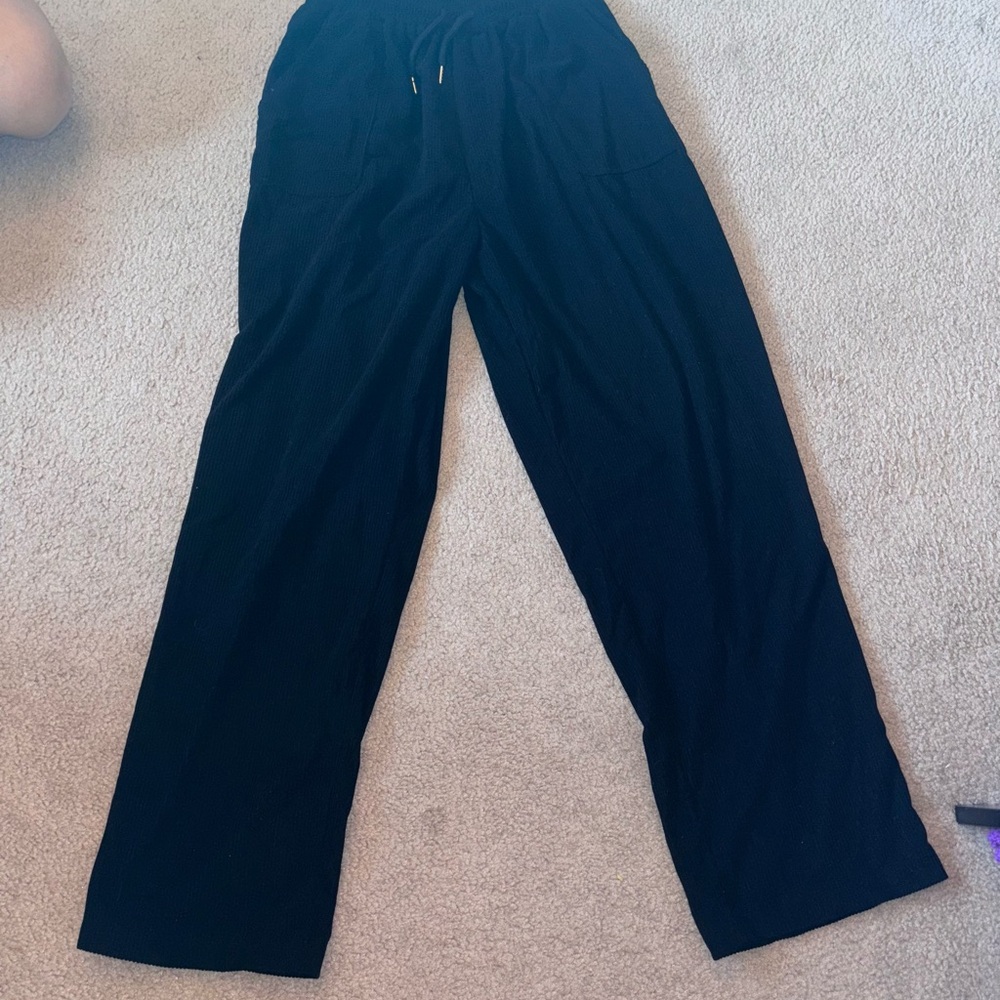 Black Jogger Sweatpants with Straight Legs